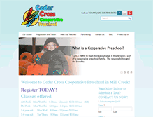 Tablet Screenshot of cedarcrosspreschool.com